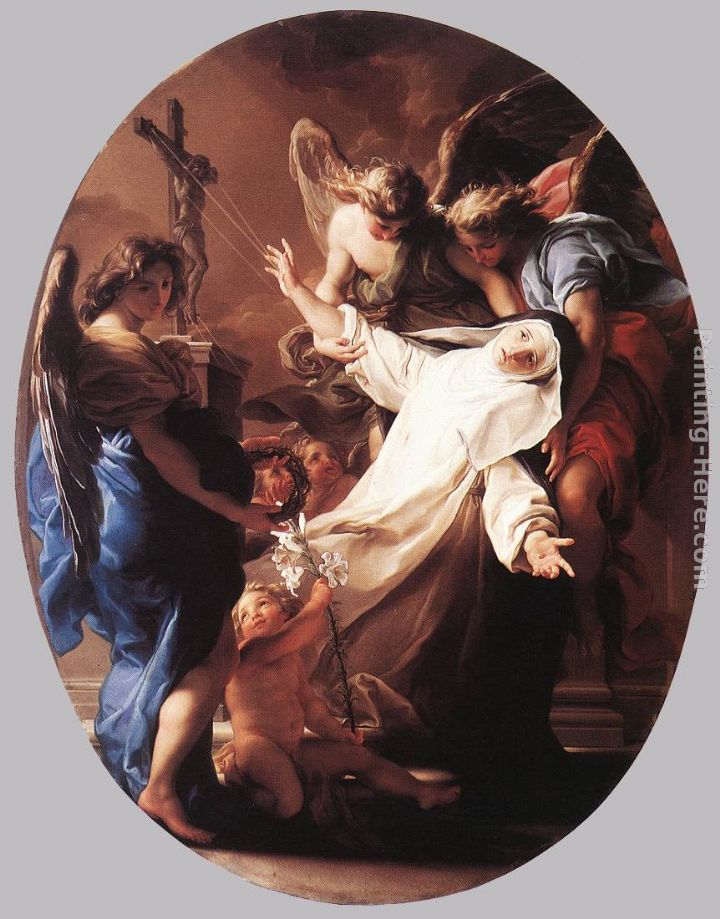 The Ecstasy of St Catherine of Siena painting - Pompeo Girolamo Batoni The Ecstasy of St Catherine of Siena art painting